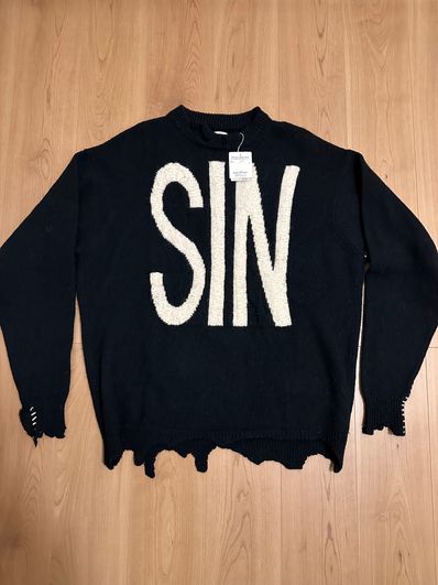 SAINT Mxxxxxx WOOL SWTER SIN "Black"