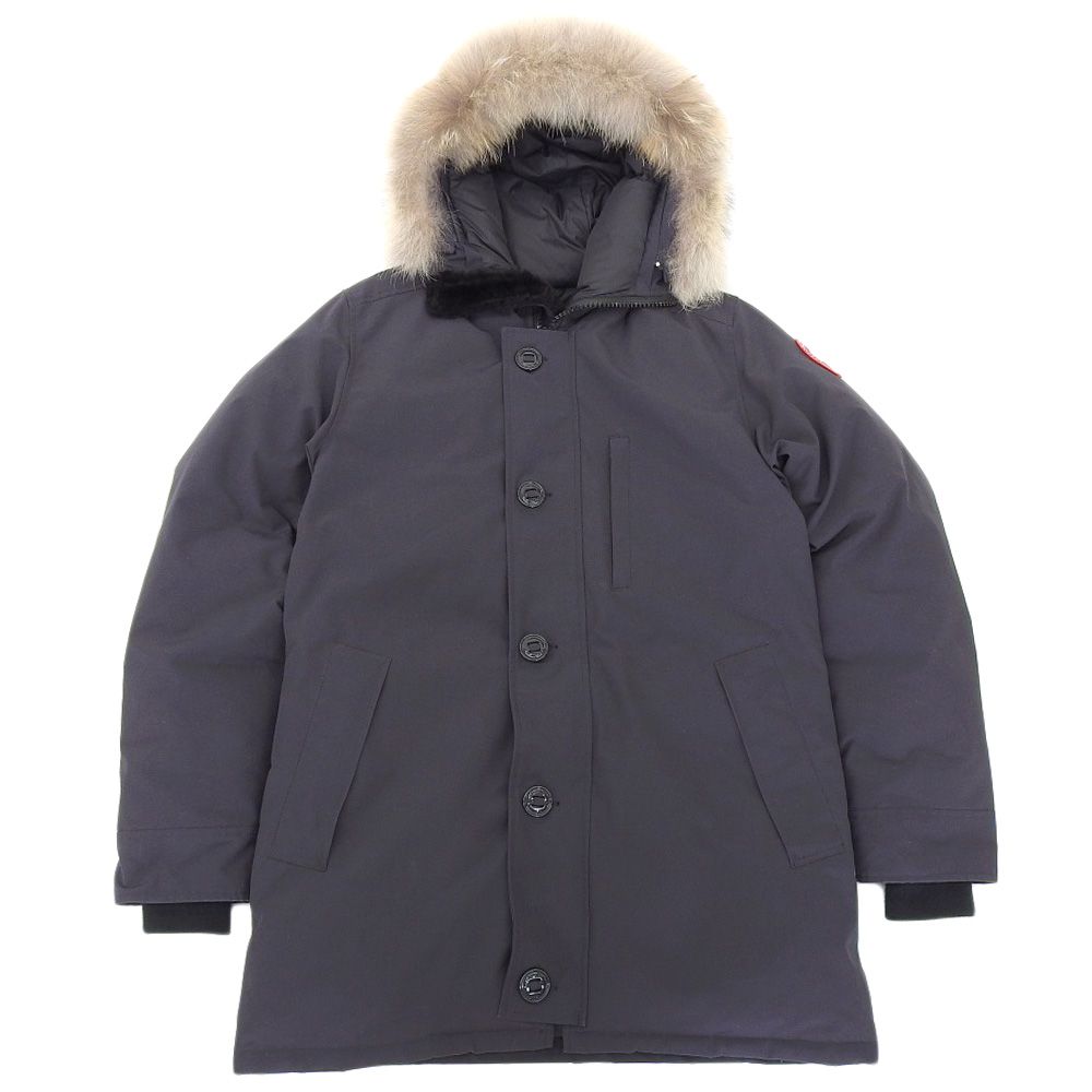 カナダグース 美品 CANADA GOOSE カナダグース 国内正規 JASPER PARKA/ジャスパーパーカ フーデッドダウンジャケット メンズ ネイビー ブラック L 3438JM L
