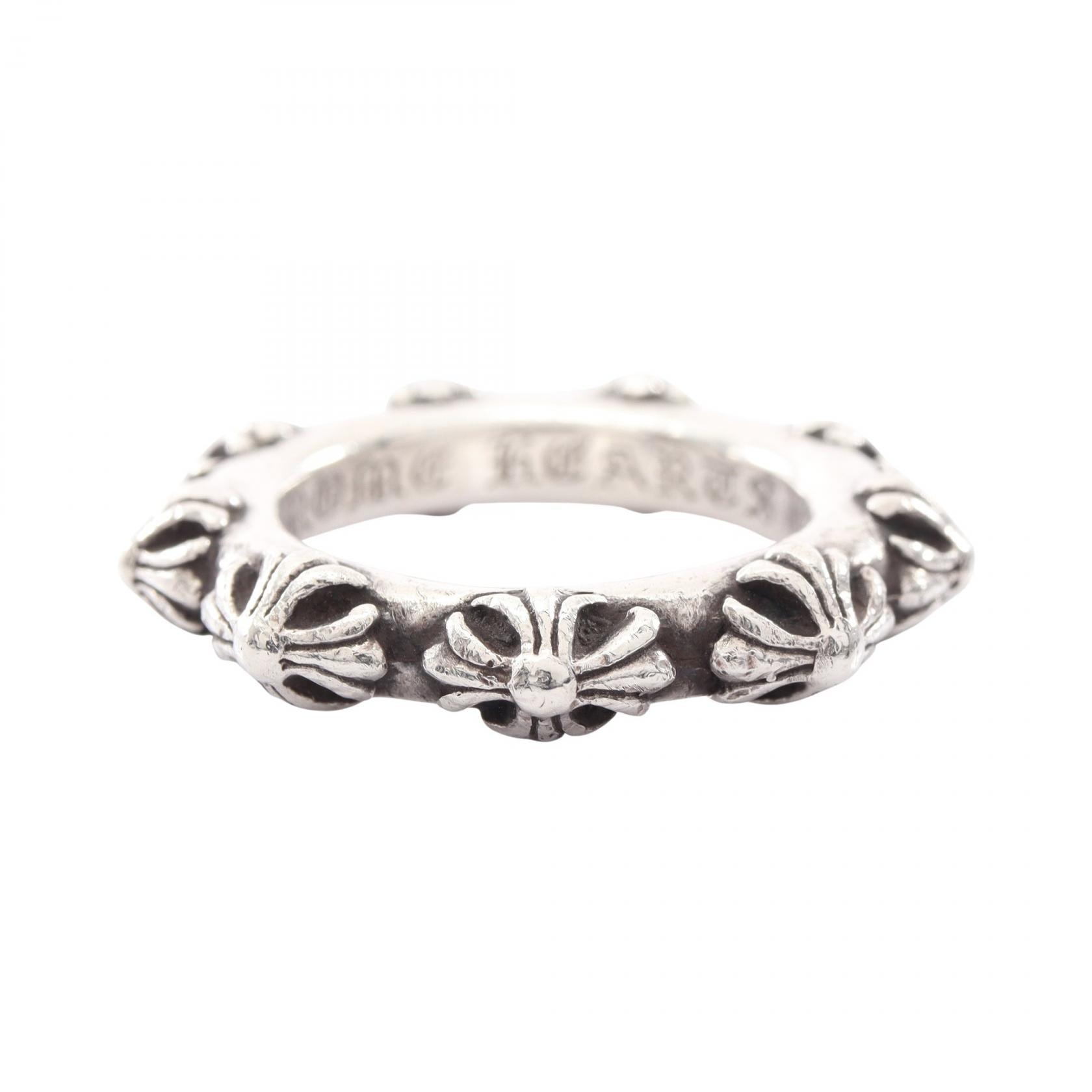 クロムハーツ CHROME HEARTS クロスバンド リング・指輪 ジュエリー シルバー925 メンズ シルバー系 【中古】