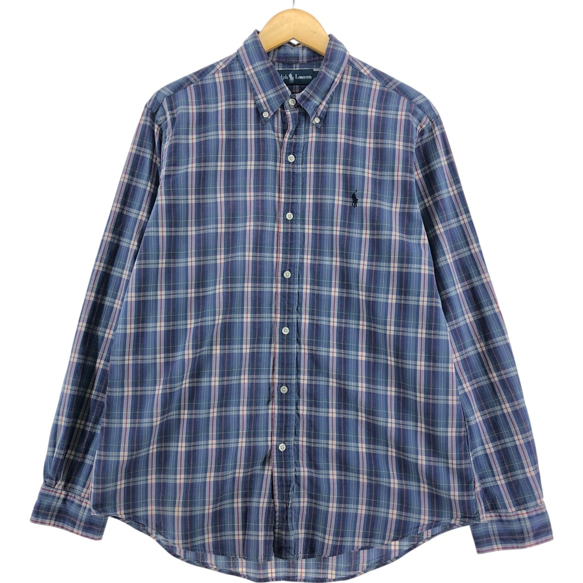 古着 ラルフローレン Ralph Lauren 長袖 ボタンダウンチェックシャツ メンズL相当/eaa514321