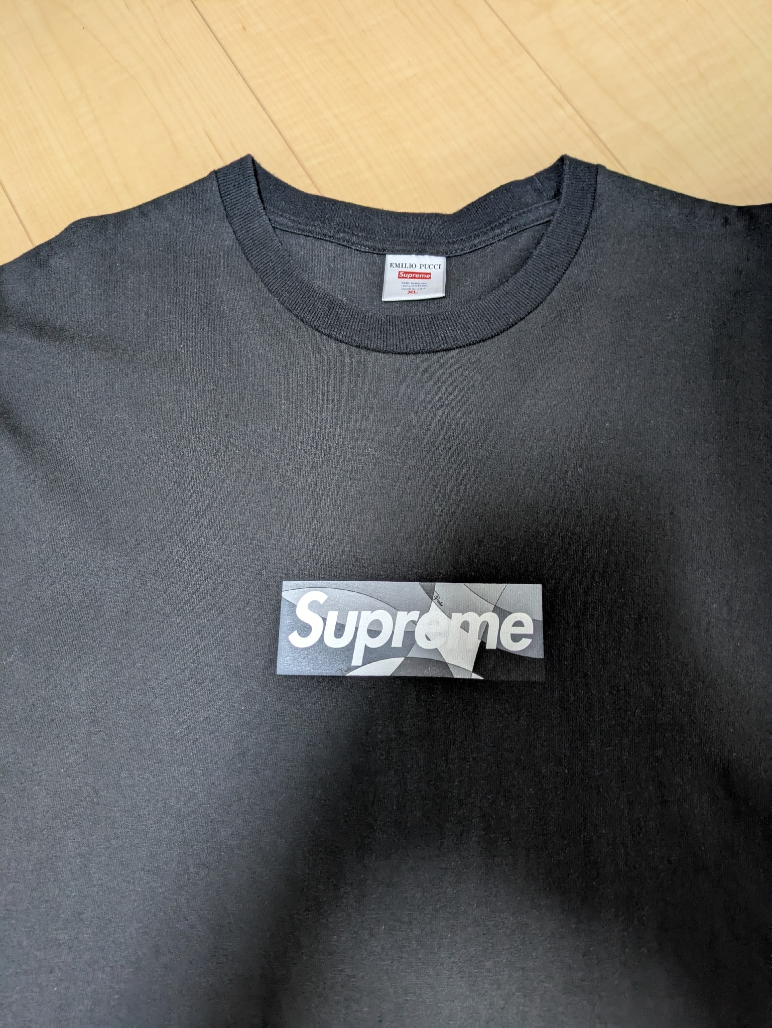 Supreme x Emilio Pucci Box Logo Tee "Black/Black"