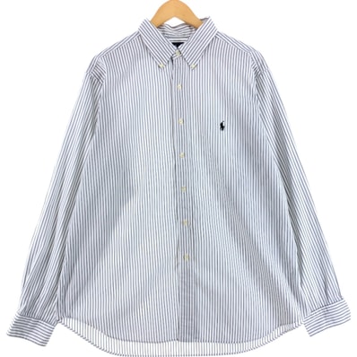 古着 ラルフローレン Ralph Lauren CLASSIC FIT 長袖 ボタンダウンストライプシャツ メンズL相当/eaa521583