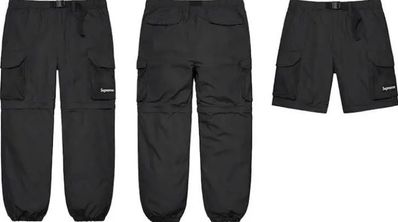 Supreme Mesh Pocket Belted Cargo Pant "Black"