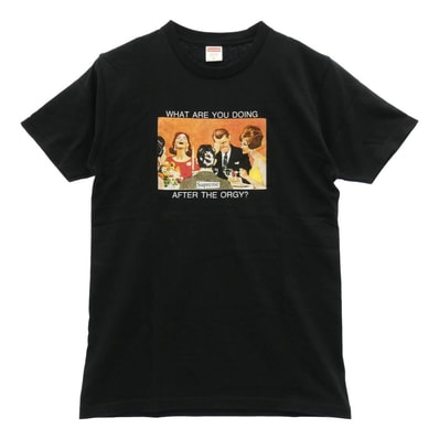 Supreme シュプリーム 17SS Orgy Tee オージー 半袖 Tシャツ カットソー ブラック系 M【極上美品】【中古】