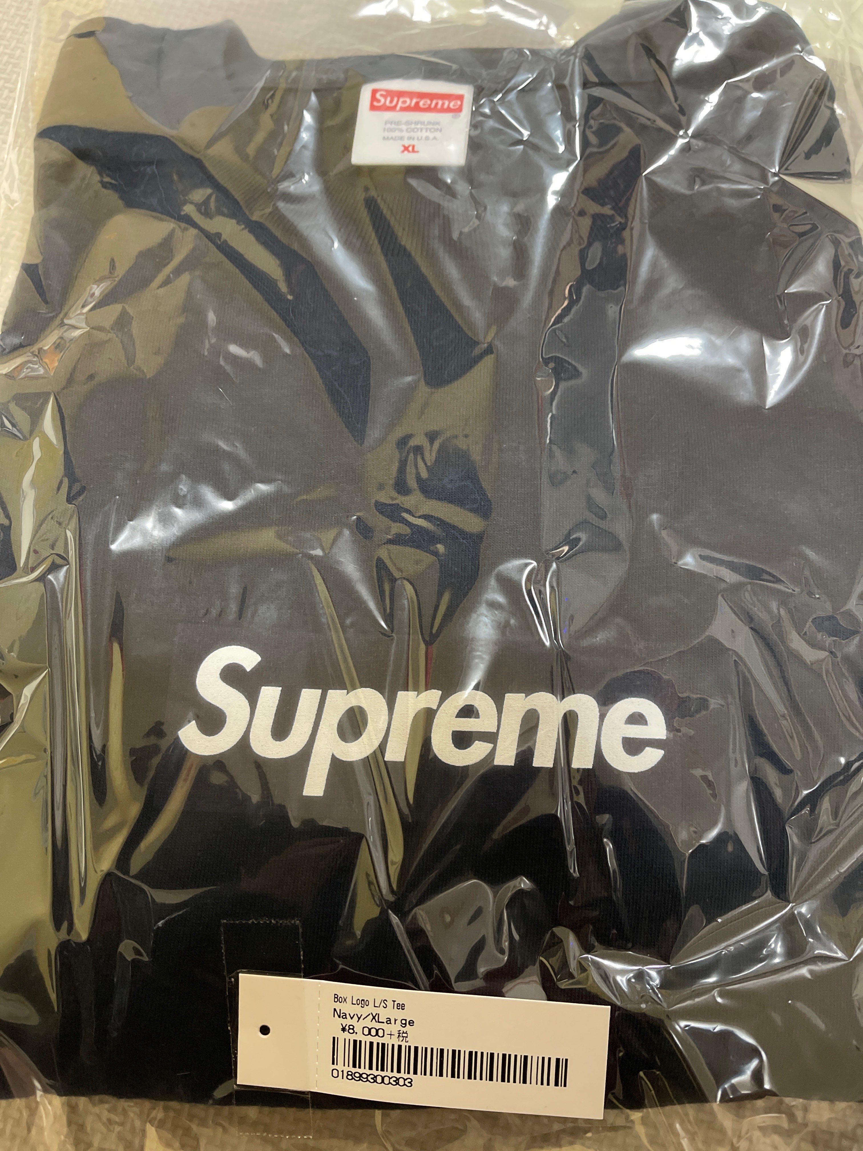 Supreme Box Logo L/S Tee "Navy"