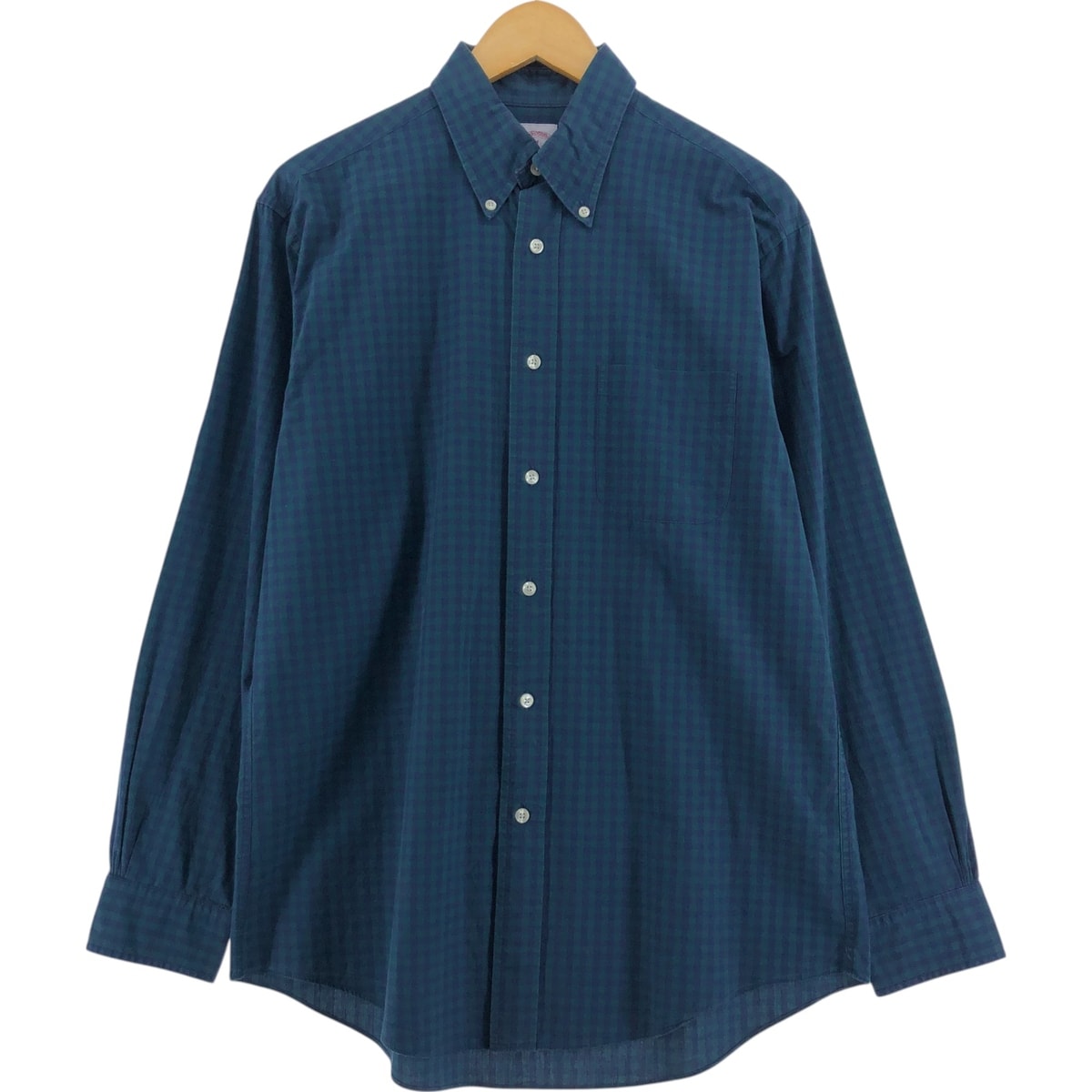 古着 ブルックスブラザーズ Brooks Brothers 346 長袖 ボタンダウンチェックシャツ メンズM相当/eaa512285
