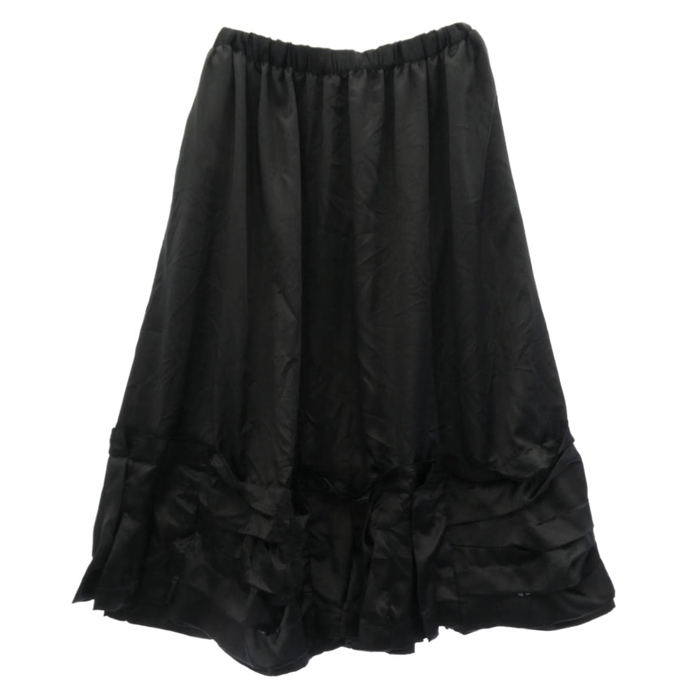 COMME des GARCONS コムデギャルソン スカート RH-S011 コムコム ロング フリル スカート ブラック系 M【中古】