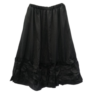 COMME des GARCONS コムデギャルソン スカート RH-S011 コムコム ロング フリル スカート ブラック系 M【中古】