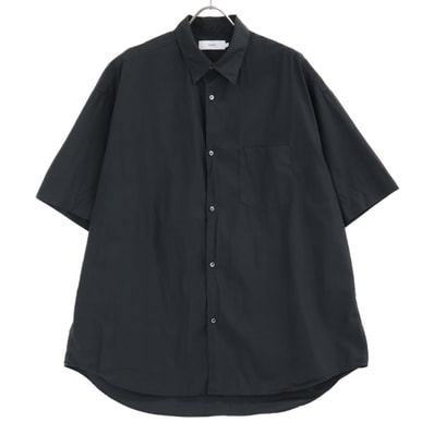 グラフペーパー GM242-50040B ブラック Broad S/S Oversized Regular Collar Shirt 1