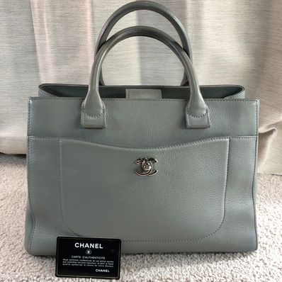 CHANEL Neo Executive Caviar Skin Hand Bag "Gray"