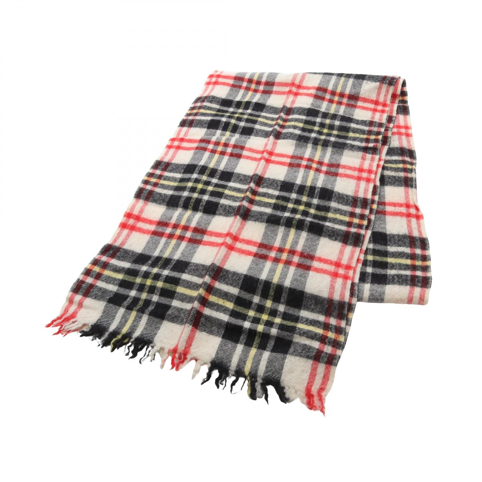 コムデギャルソンオム COMME des GARCONS HOMME マフラー 衣料品 ウール メンズ レディース ホワイト系 / ブラック系 / レッド系 【中古】