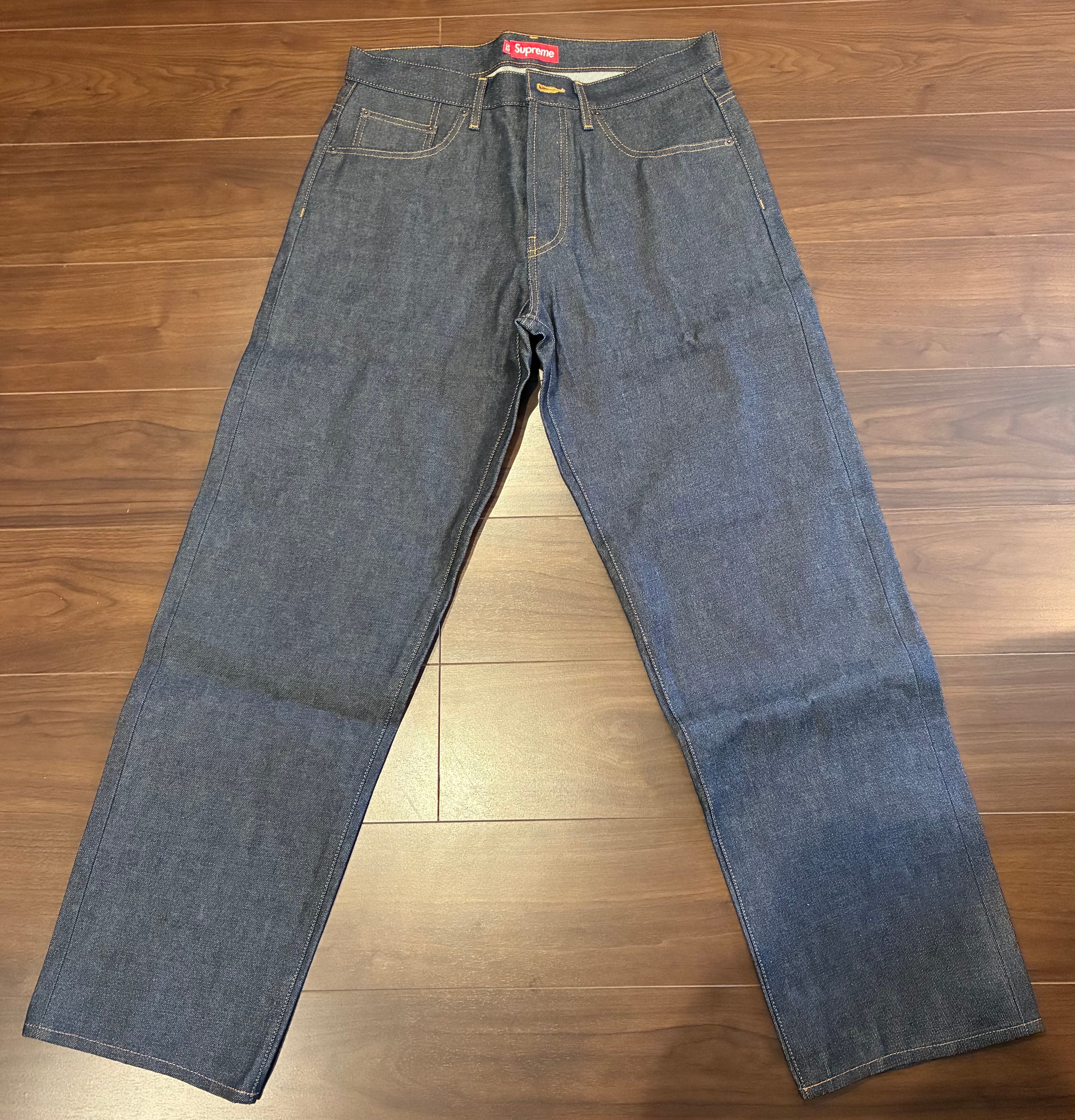 Supreme x The North Face Bleached Denim Print Mountain Pant