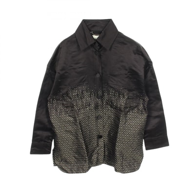 フェンディ FENDI 幾何学 衣料品 トップス シルク メンズ ブラック系 / ゴールド系 / シルバー系 【中古】