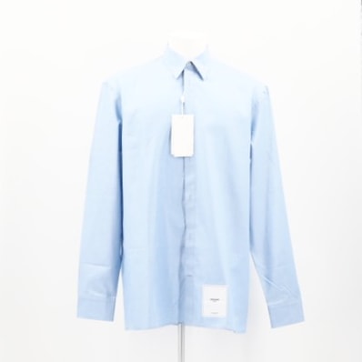 極美品 MAISON MARGIELA メゾンマルジェラ オーガニックコットン 20AW コットン シャツ 39 39 S50DL0448 長袖シャツ ブルー コットン メンズ