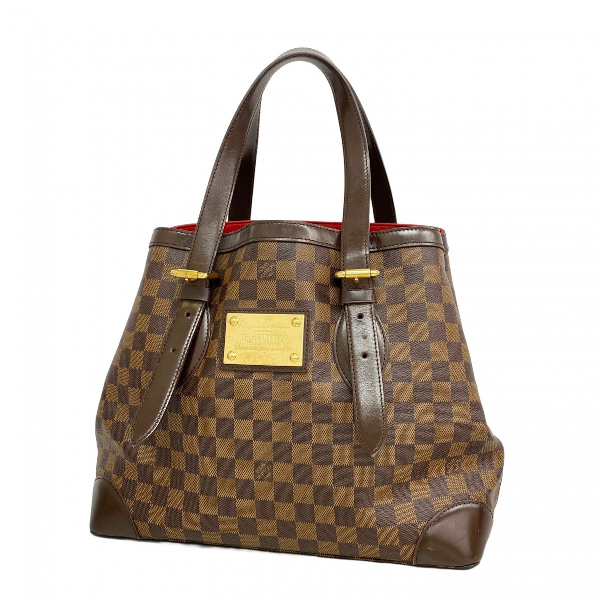 【6dd4895-h】ルイヴィトン トートバッグ ダミエ ハムステッドMM N51204 エベヌ【中古】レディース