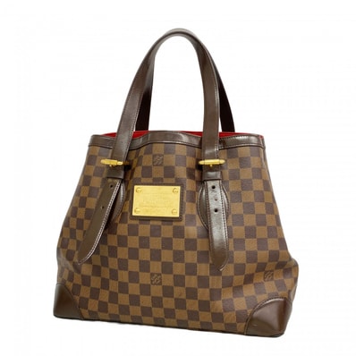 【6dd4895-h】ルイヴィトン トートバッグ ダミエ ハムステッドMM N51204 エベヌ【中古】レディース
