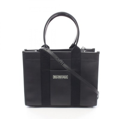 バレンシアガ BALENCIAGA HARDWARE TOTE S 2WAY トートバッグ バッグ レザー レディース ブラック系 671402 【中古】