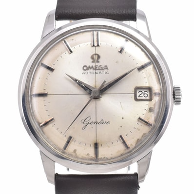 オメガ OMEGA 14703-2SC ヴィンテージ ジュネーブ Cal.562 デイト シルバー 自動巻き メンズ 腕時計 G#149211