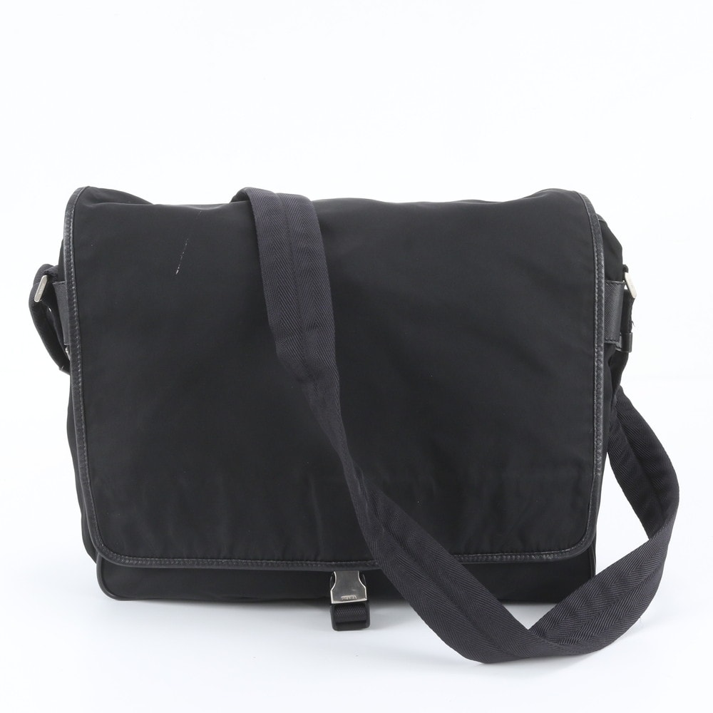 ■美品 プラダ テスート ナイロントライアングルロゴショルダーバッグ