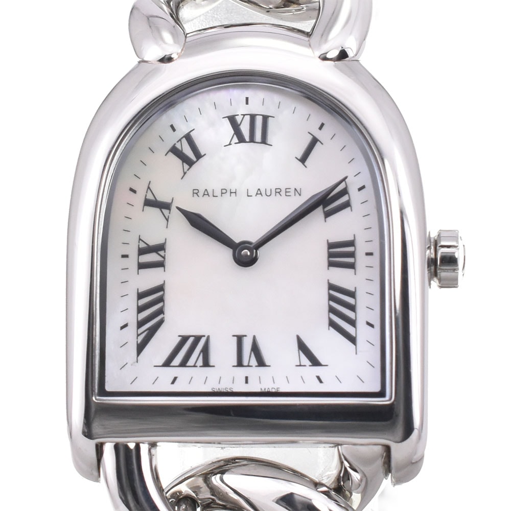 値下 ラルフローレン RALPH LAUREN K00400 スティラップ プティ リンク クォーツ レディース 良品 □#145969