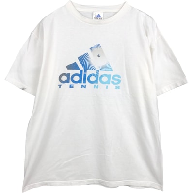 古着 90~00年代 アディダス adidas TENNIS ロゴプリントTシャツ USA製 メンズL相当 ヴィンテージ/eaa638954