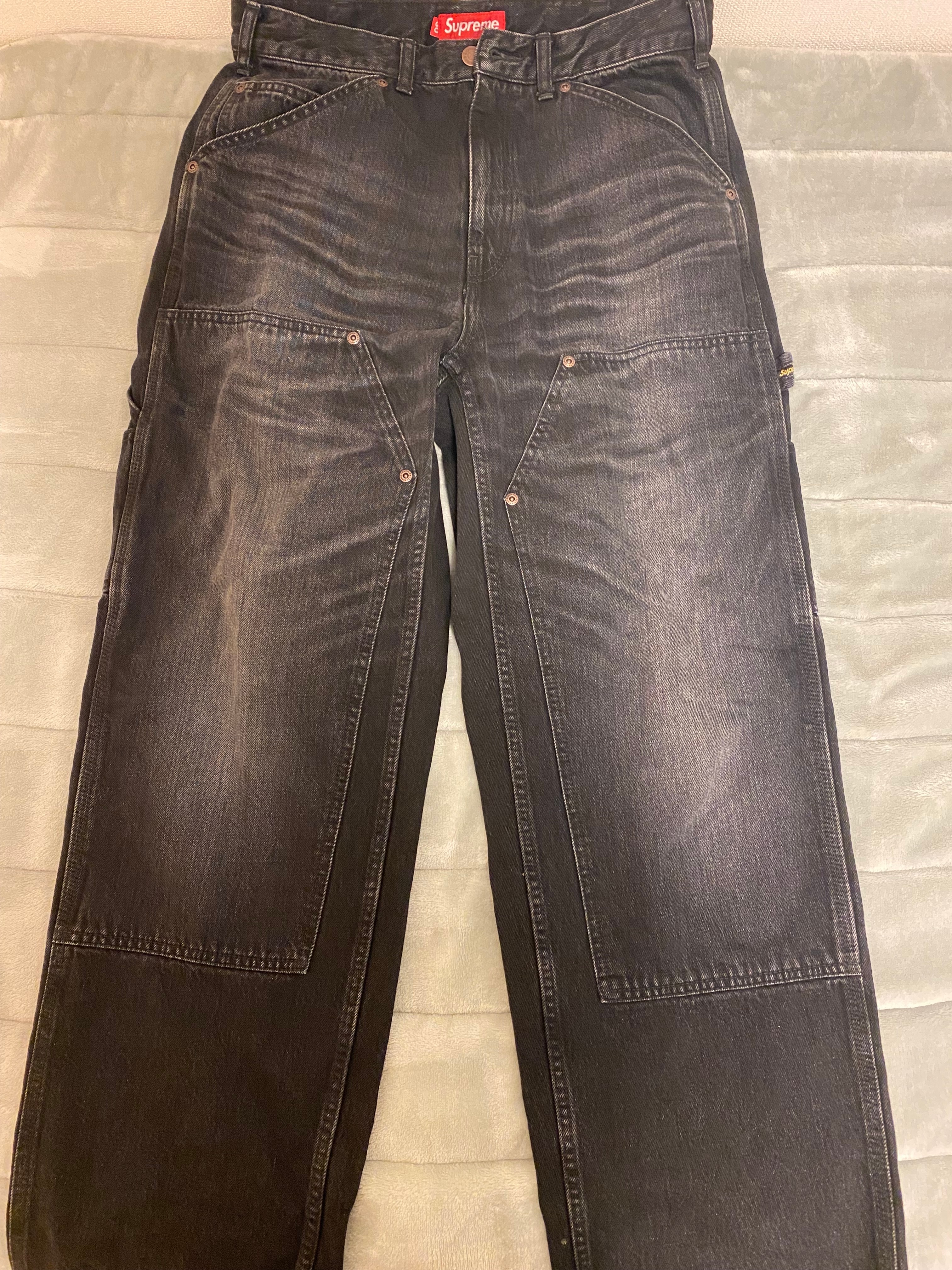 Supreme Worn Double Knee Denim Painter Jean "Washed Black"