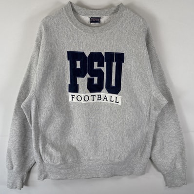 古着 ジャンスポーツ JANSPORT USA製 スウェット トレーナー リバースウィーブタイプ クルーネック ワッペンロゴ刺繍 大きいサイズ XL グレー メンズ