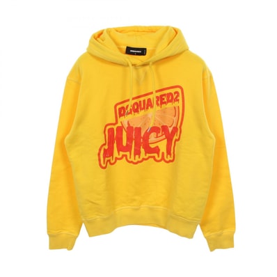 ディースクエアード DSQUARED2 オレンジ パーカー 衣料品 トップス コットン メンズ イエロー系 S74GU0779 【中古】