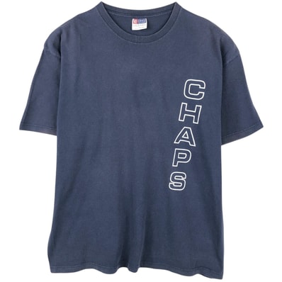 古着 ラルフローレン Ralph Lauren CHAPS チャップス 半袖 ロゴTシャツ USA製 メンズL相当/eaa658619
