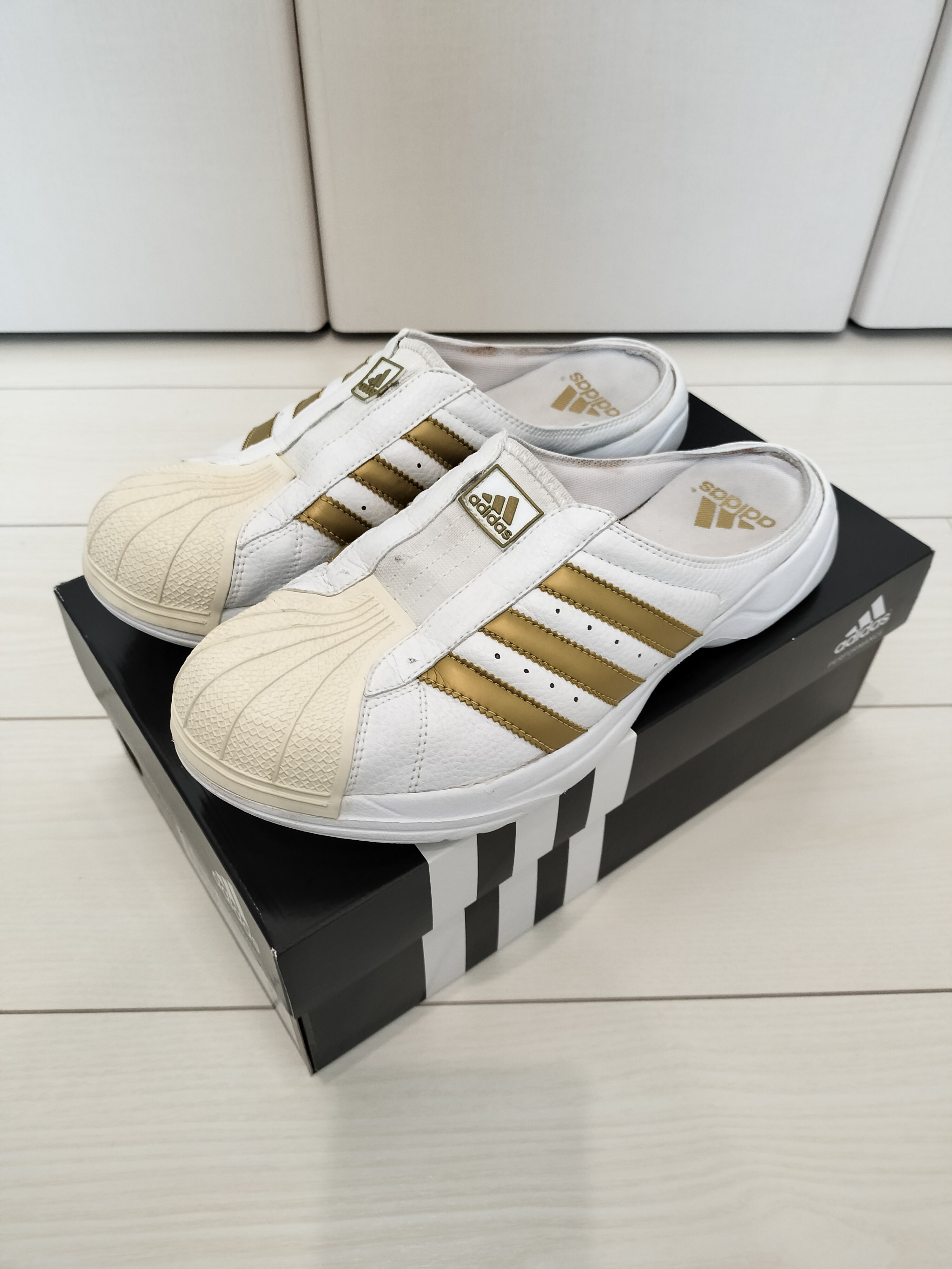 adidas SS CLOG 039490 アディダス スーパースター サンダル 白 ホワイト ゴールド スーパースター シェル クロッグ super star shell crog