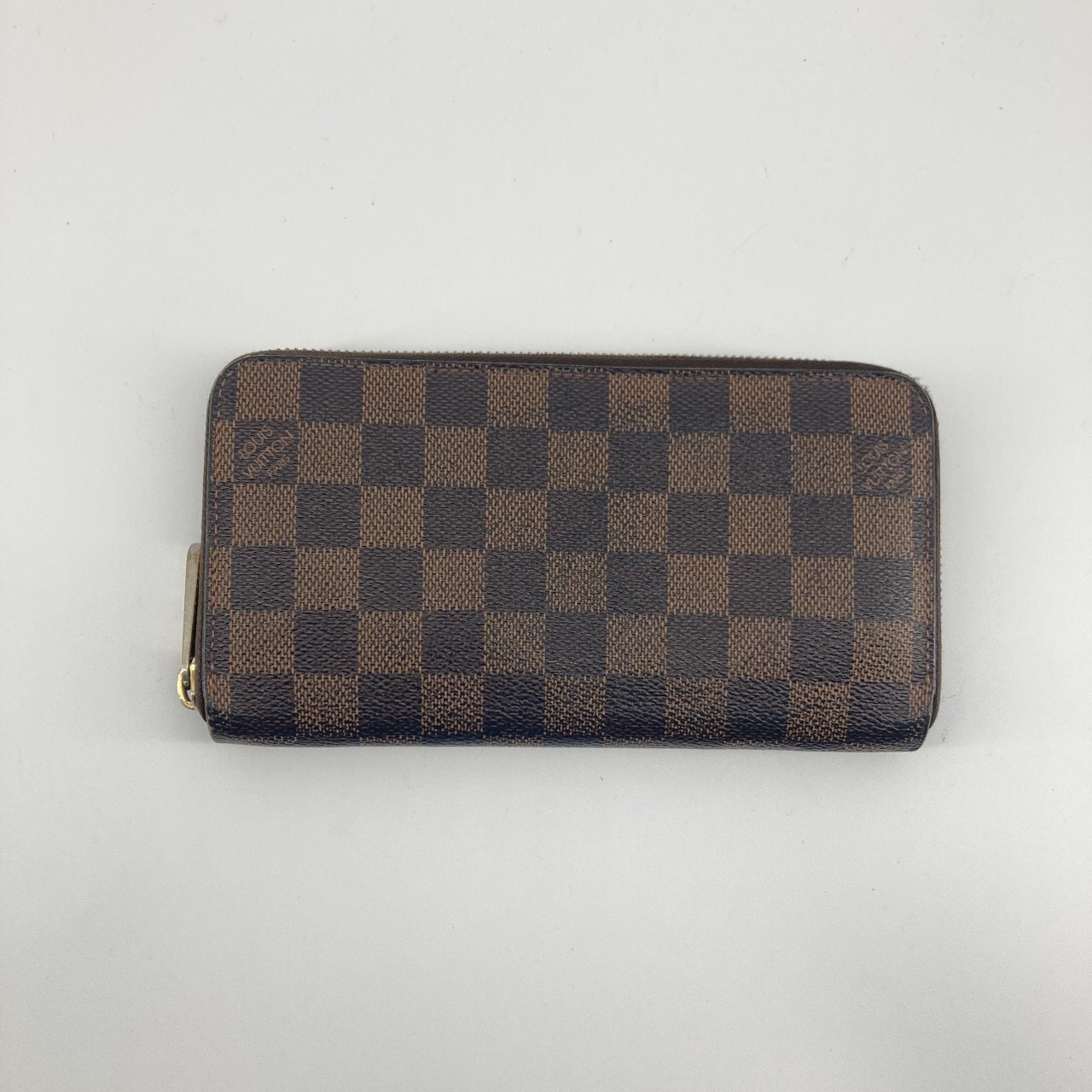 LOUIS VUITTON(ルイ・ヴィトン) ジッピー・ウォレット ラウンドファスナー ダミエ・エベヌ PVCコーティングキャンバス N60015 長財布 ブラウン