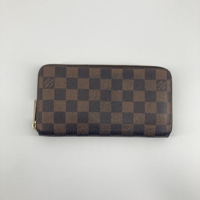 LOUIS VUITTON(ルイ・ヴィトン) ジッピー・ウォレット ラウンドファスナー ダミエ・エベヌ PVCコーティングキャンバス N60015 長財布 ブラウン