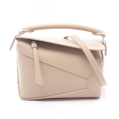 ロエベ LOEWE パズルエッジ ミニ 2WAY ハンドバッグ バッグ レザー レディース ベージュ系 A510P88X605541 【新品】