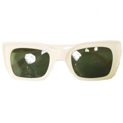 新品 UNDERCOVER アンダーカバー 23SS 日本製 スクエアフレーム サングラス UC1C4E01 IVORY/DARK GREEN 定価60,500円 眼鏡 メガネ g22075