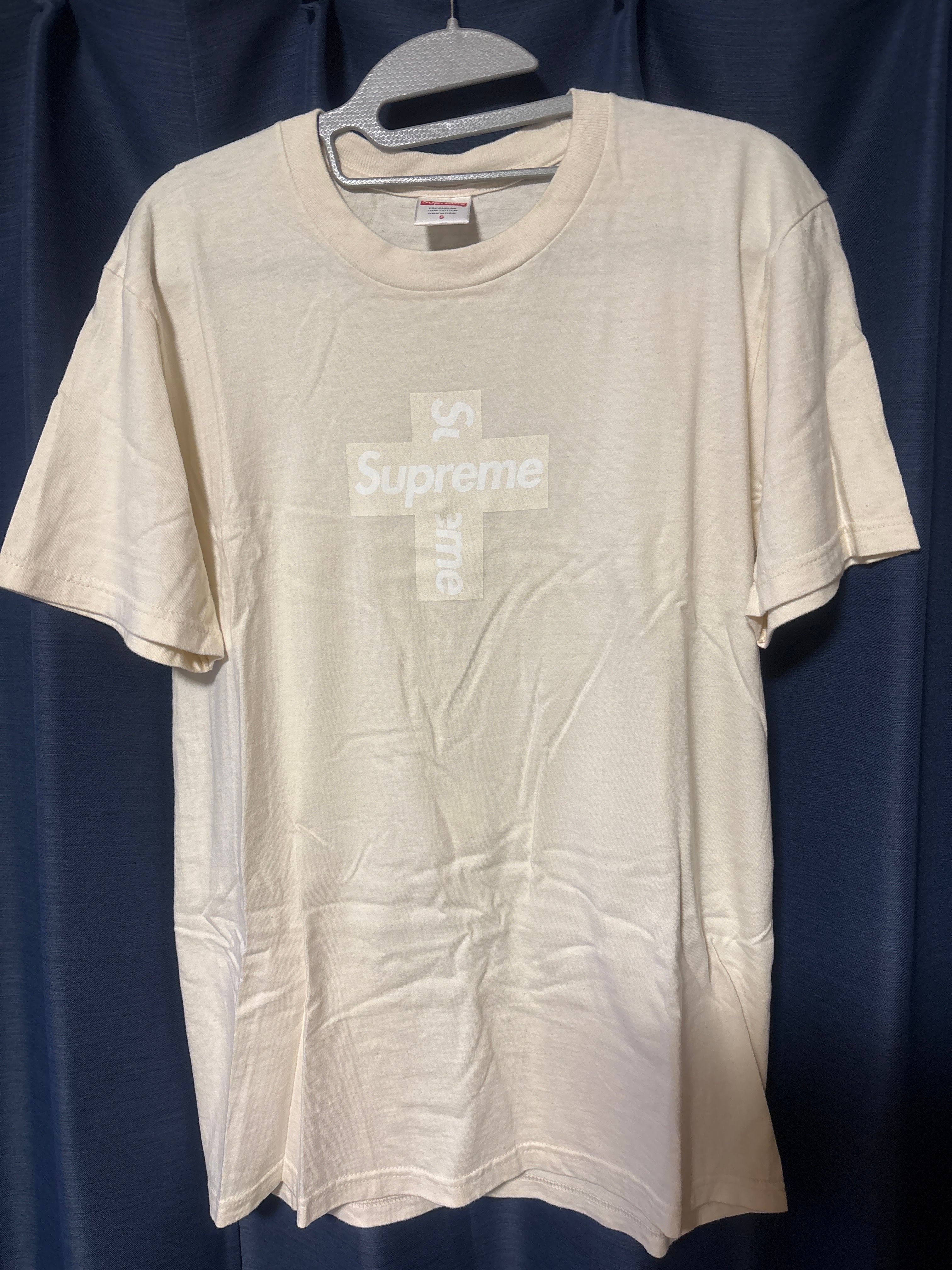 Supreme Cross Box Logo Tee "Natural"