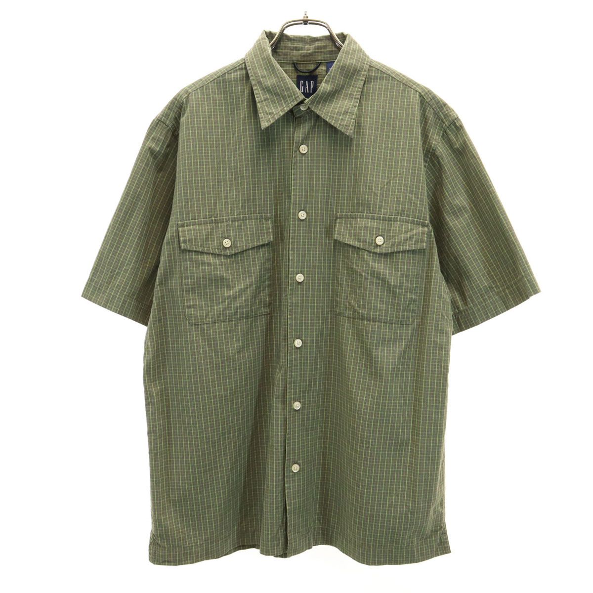 GAP ギャップ チェック 半袖 シャツ M