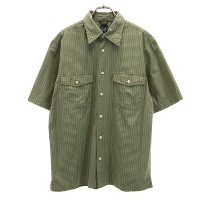 GAP ギャップ チェック 半袖 シャツ M