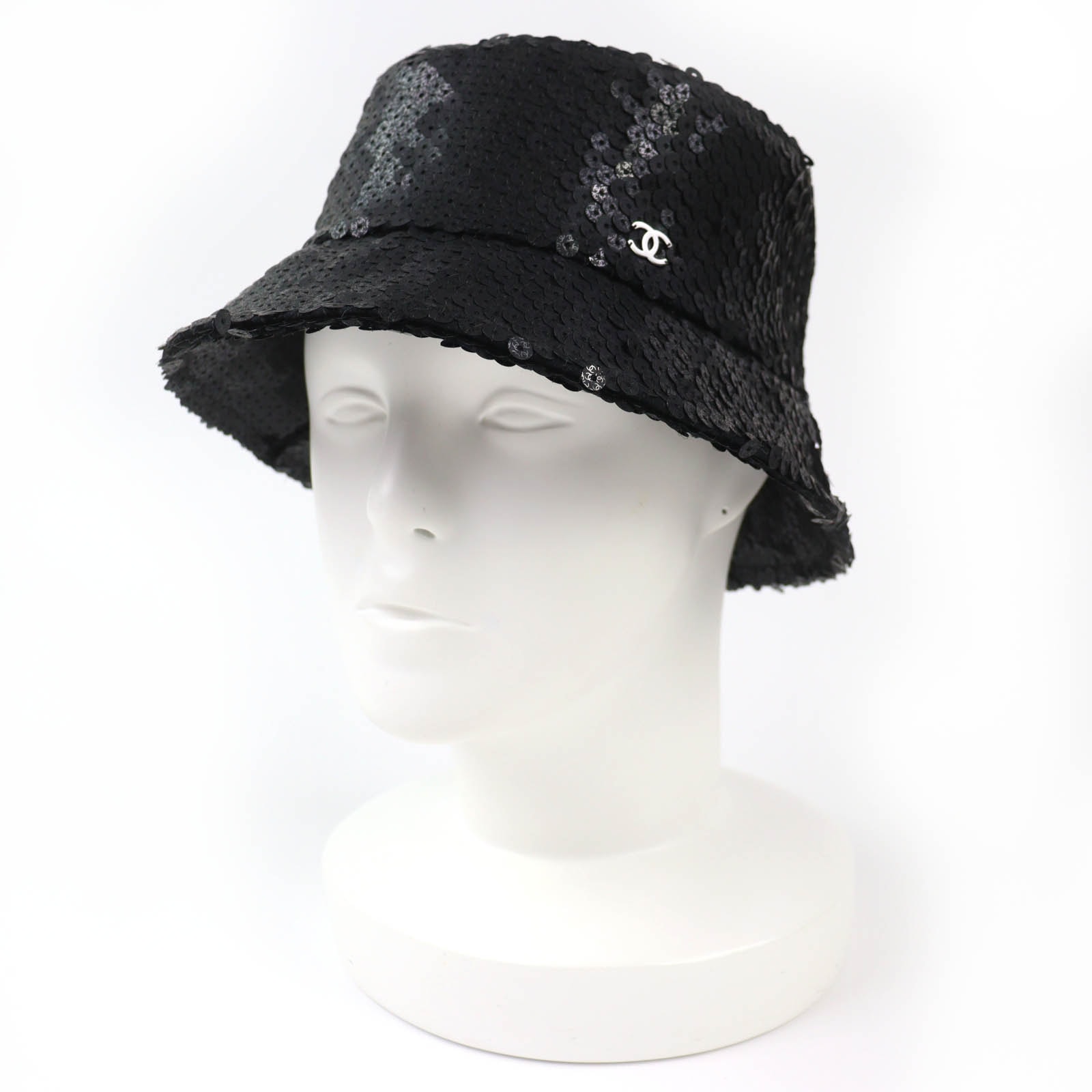 美品 シャネル ハット ブラック レディース M 23C