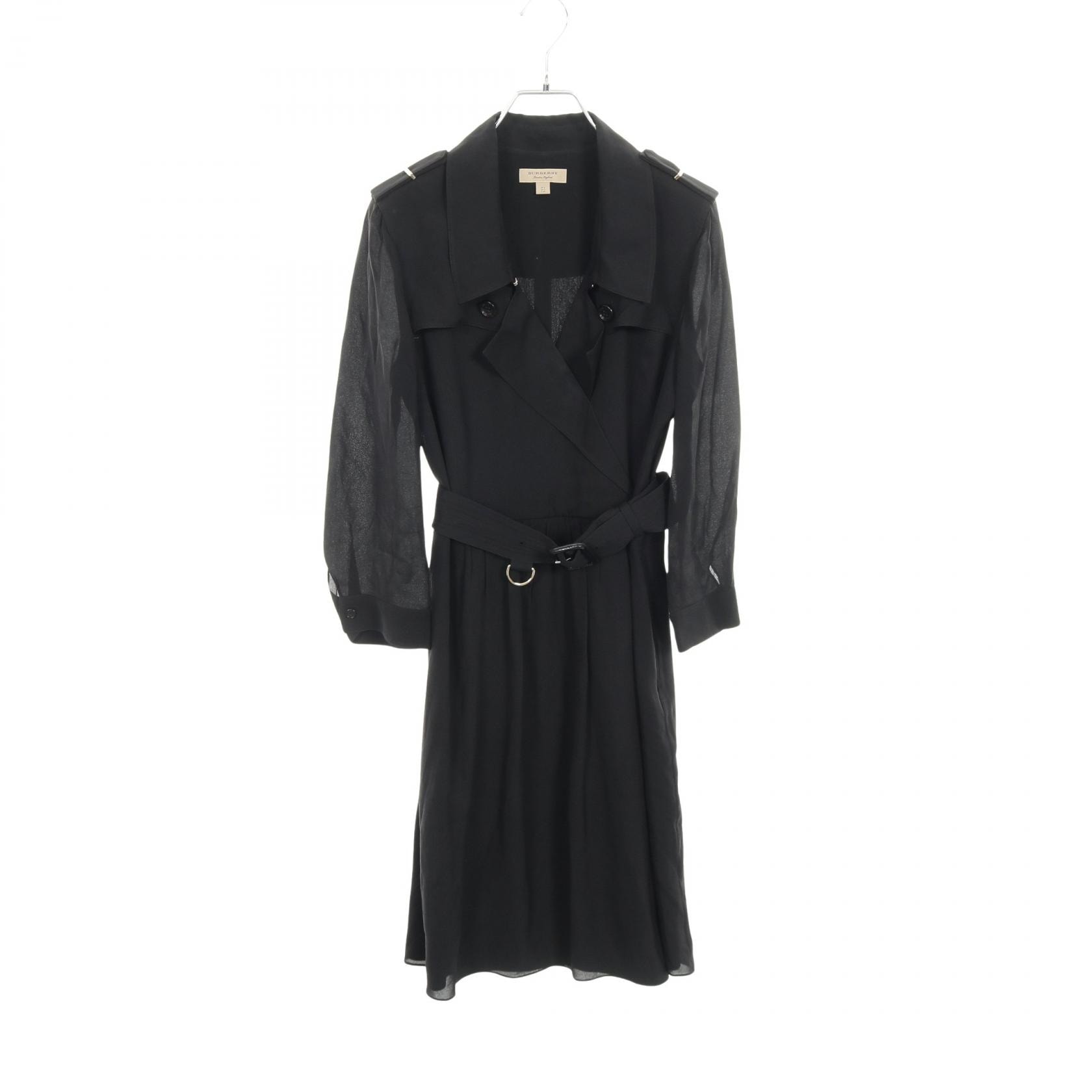 バーバリー BURBERRY ワンピース 衣料品 トップス シルク レディース ブラック系 【中古】