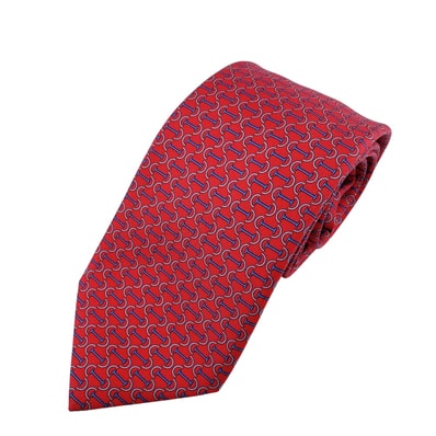 エルメス HERMES ネクタイ cravate twill レッド