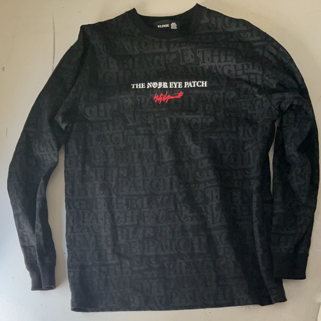 BlackEyePatch WILDSIDE YOHJI YAMAMOTO "NOIR EYE PATCH" Long Sleeve T-shirt "Black"