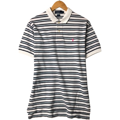 古着 ラルフローレン Ralph Lauren POLO by Ralph Lauren 半袖 ボーダー ポロシャツ メンズM相当/eaa562442