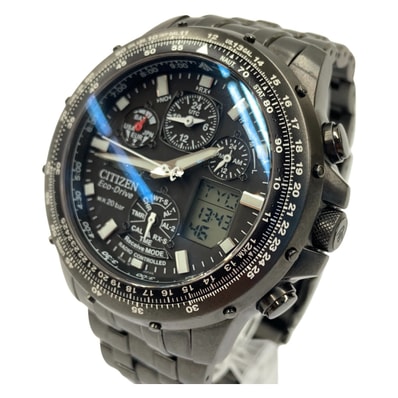 CITIZEN シチズン プロマスター スカイナビホーク ソーラー電波クォーツ 腕時計 PMV65-2242 ブラック