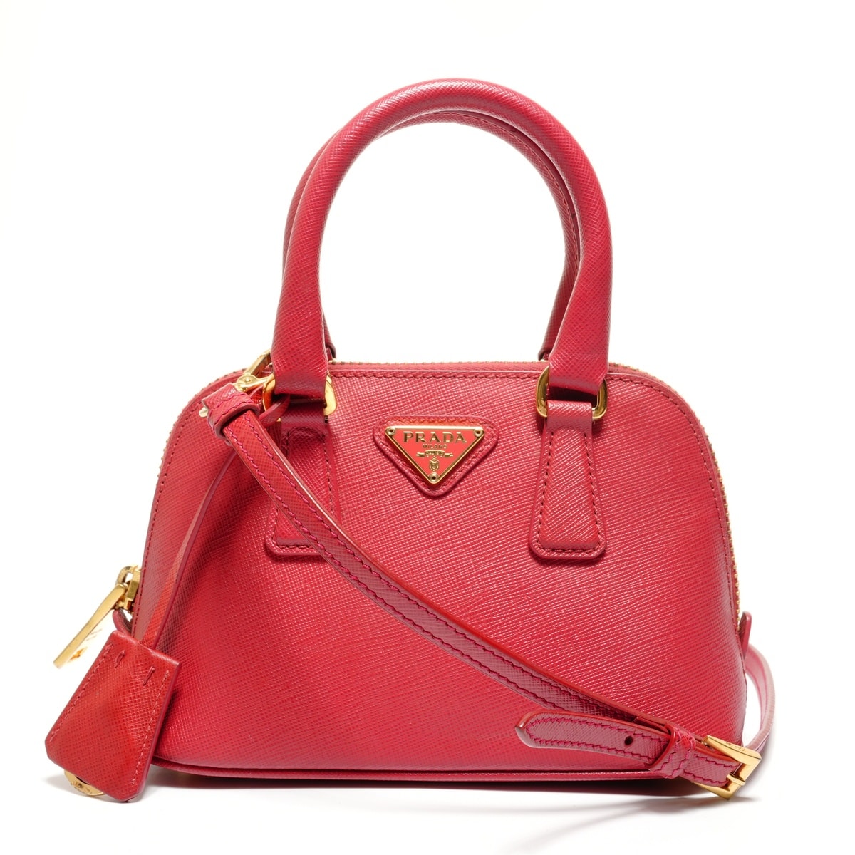 C (やや傷や汚れあり)】プラダ PRADA サフィアーノ 2way ハンドバッグ