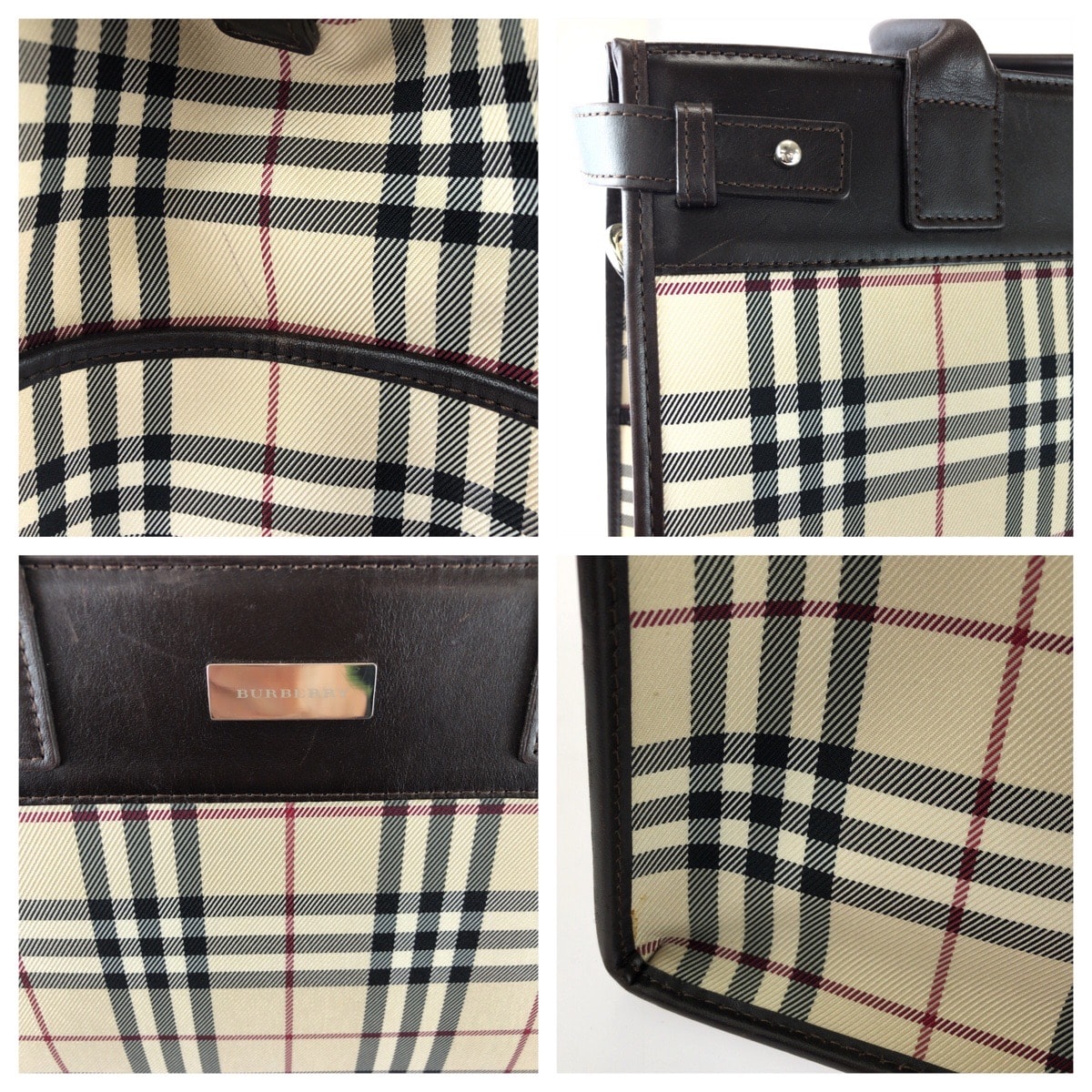 B (目立った傷や汚れなし)】美品 BURBERRY バーバリー チェック柄 2way
