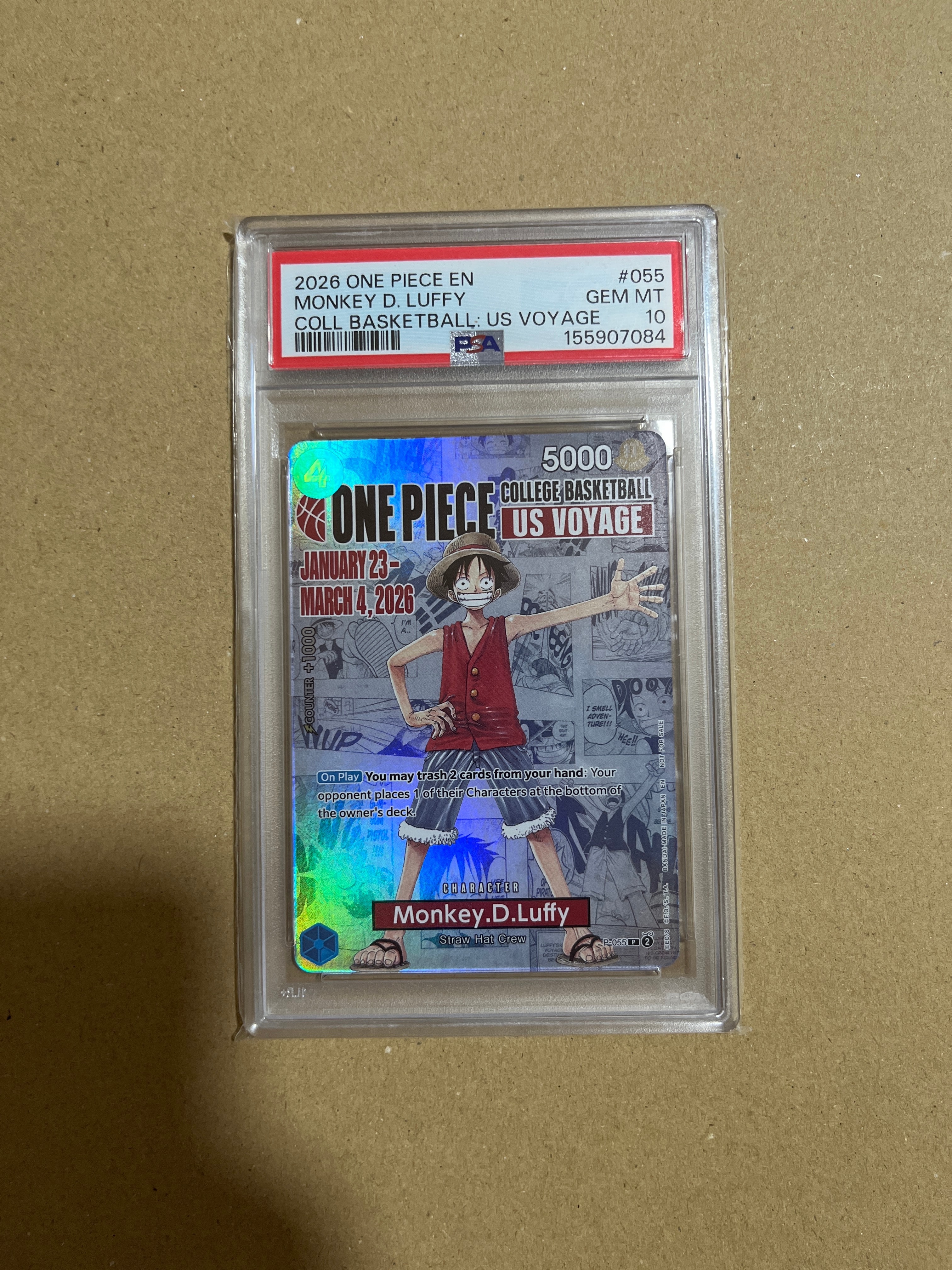 PSA10】モンキー・D・ルフィ：P (開封済) [P-055]【英語版