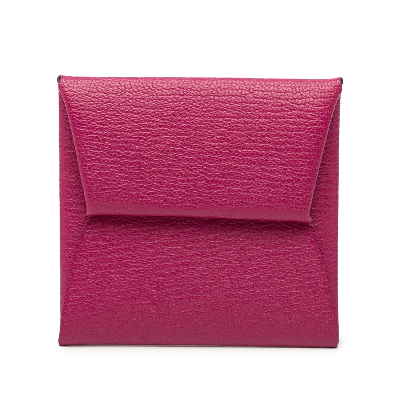 エルメス バスティア コインケース 小銭入れ ローズ パープル シェーブル レディース HERMES 【中古】