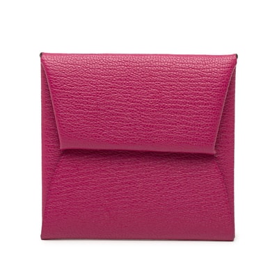 エルメス バスティア コインケース 小銭入れ ローズ パープル シェーブル レディース HERMES 【中古】