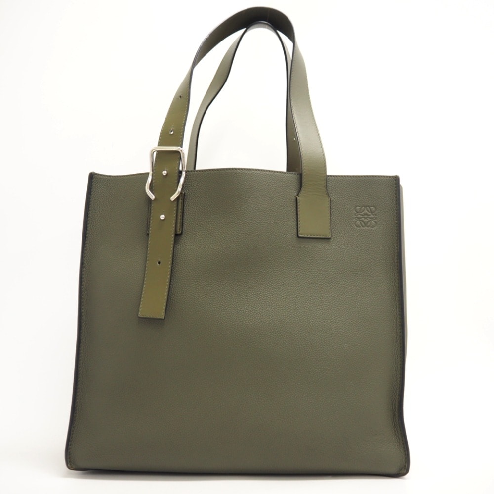 ロエベ LOEWE トートバッグ アナグラム バックルトート カーキ