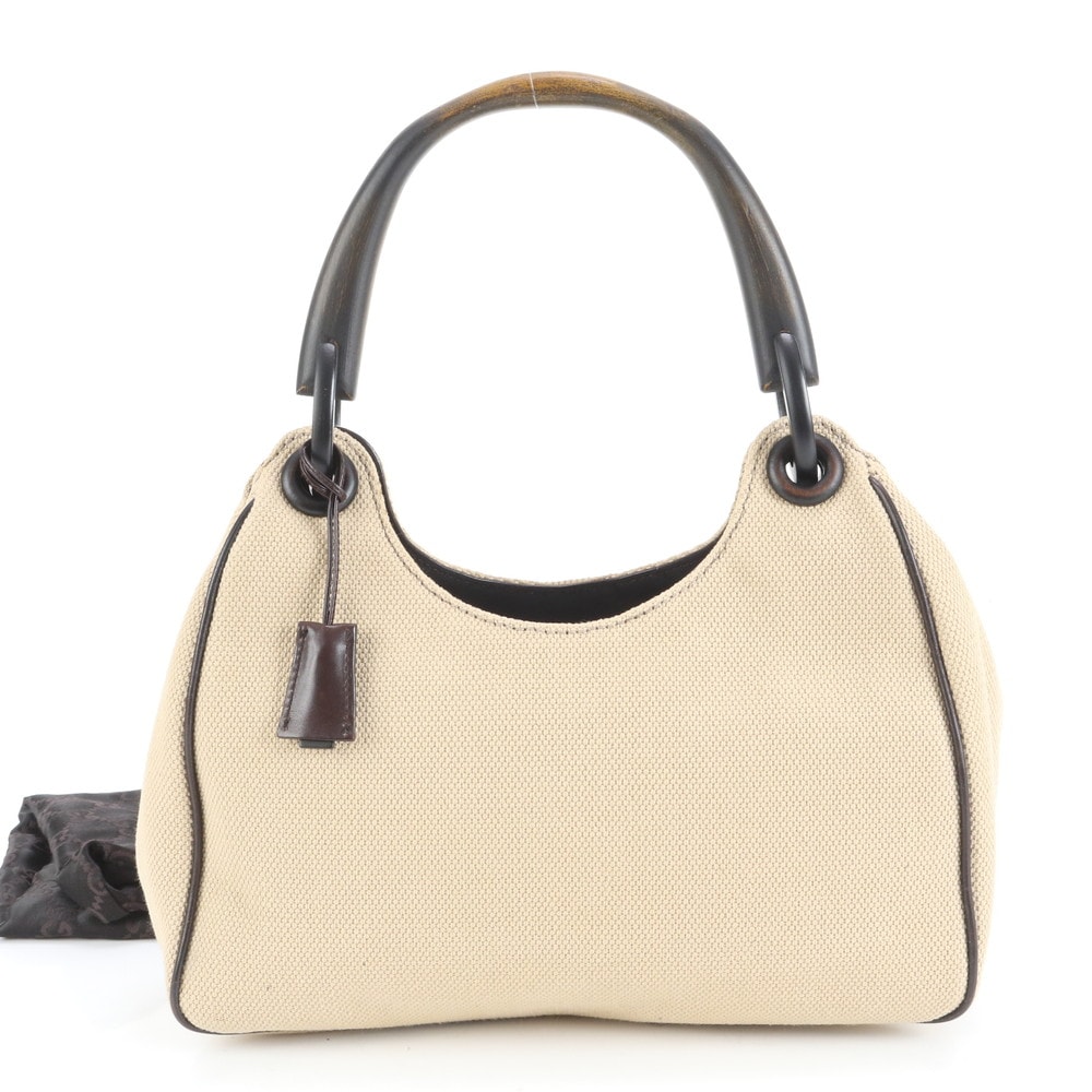 ■極美品 グッチ ウッド ハンドル 106495 ショルダーバッグ